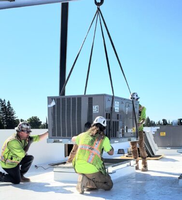 4 worker set HVAC crane attached - best