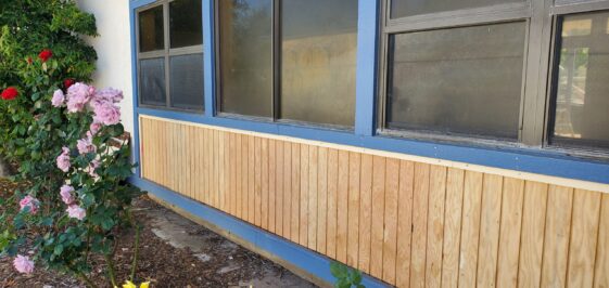 Dry rot T-111 repaired